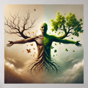 The Duality of Life – Growth and Decay Poster