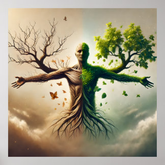 The Duality of Life – Growth and Decay Poster