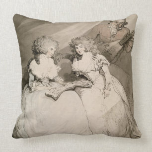 The Duchess of Devonshire and her Sister, the Coun Throw Pillow