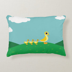 The Duck Family Decorative Pillow