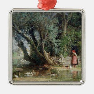The Duck Pond Metal Ornament