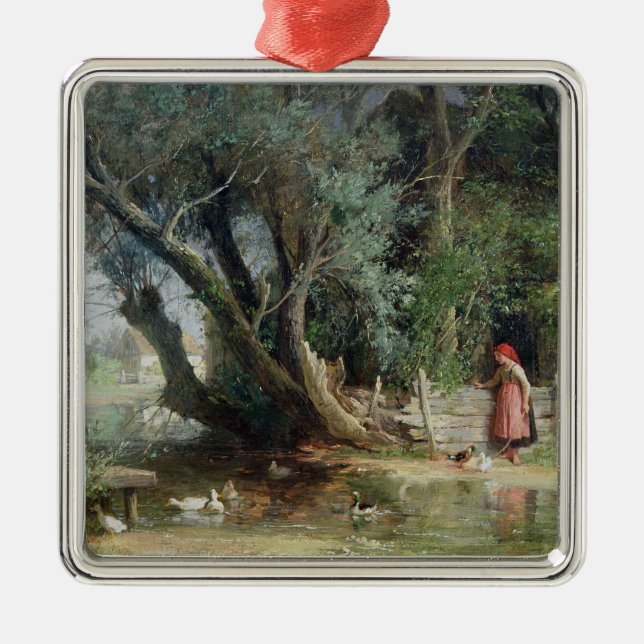 The Duck Pond Metal Ornament (Front)