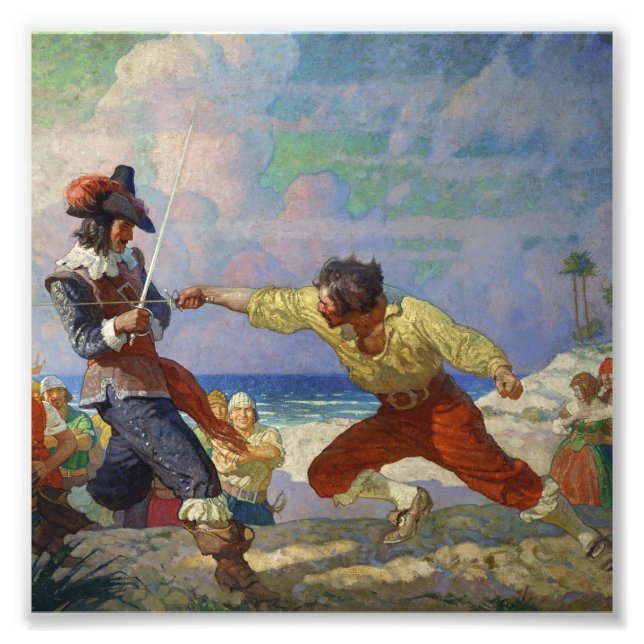 “The Duel on the Beach” by NC Wyeth Photo Print (Front)