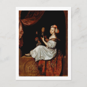 The Duet, 1665 (oil on canvas) Postcard