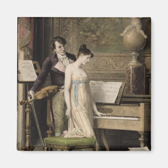 The Duet (mezzotint) Magnet (Front)