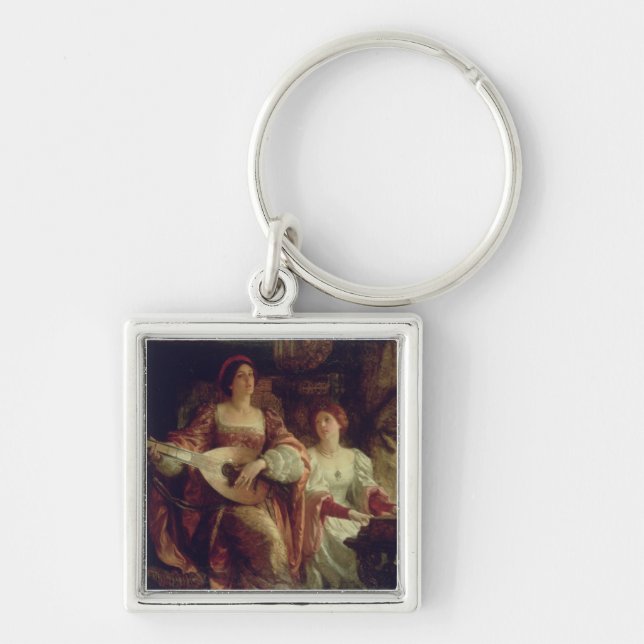 The Duet (oil on canvas) Keychain (Front)