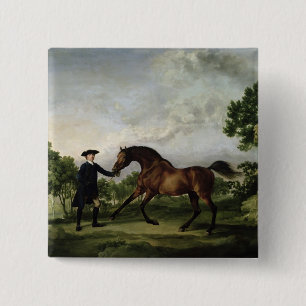 The Duke of Ancaster's bay stallion "Blank" 2 Inch Square Button