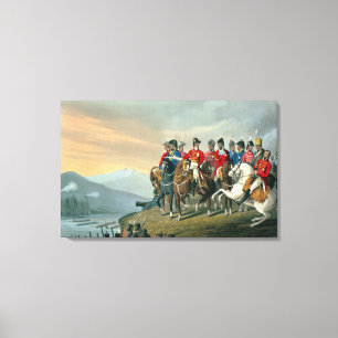 The Duke of Wellington and his Staff Crossing the Canvas Print