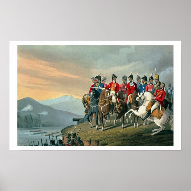 The Duke of Wellington and his Staff Crossing the Poster (Front)