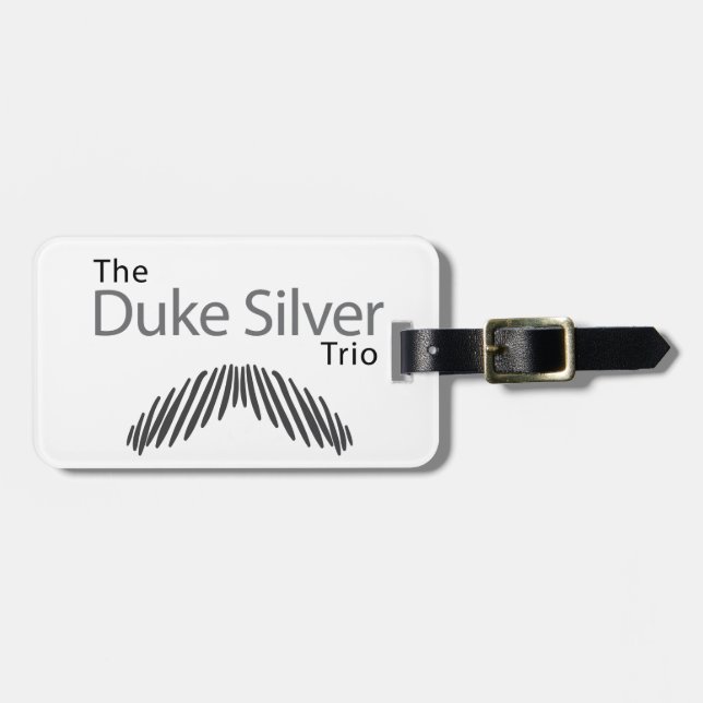 The Duke Silver Trio Luggage Tag (Front Horizontal)