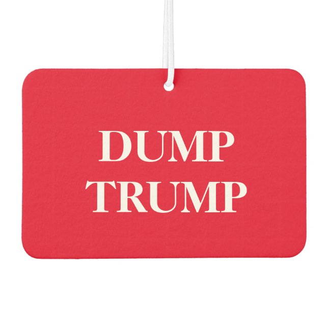 The "Dump Trump" car air freshner Freshener (Front)