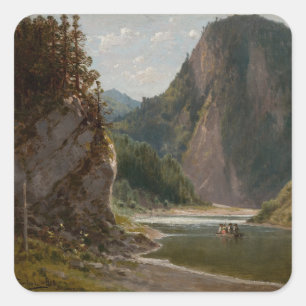 The Dunajec River in the Pieniny Mountains Square Sticker