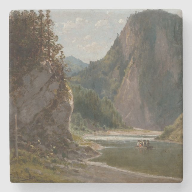 The Dunajec River in the Pieniny Mountains Stone Coaster (Front)