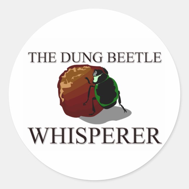 The Dung Beetle Whisperer Classic Round Sticker (Front)