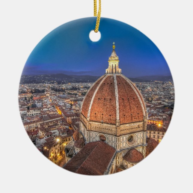 The Duomo in Florence, Italy Ceramic Ornament (Front)