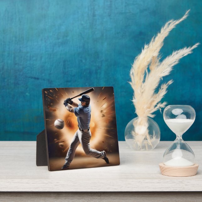 "The Dust-Cloud Showdown: A Pitcher's Fury" Plaque (Insitu)