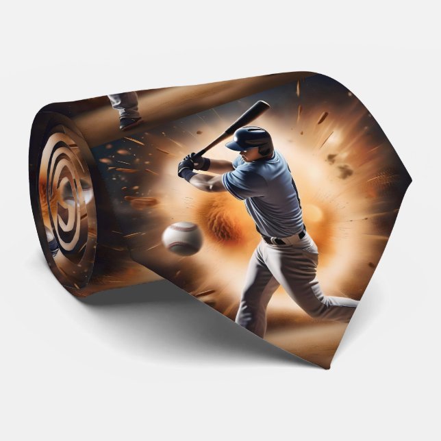 "The Dust-Cloud Showdown: A Pitcher's Fury" Tie (Rolled)