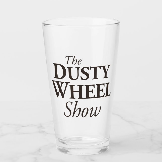 The Dusty Wheel Show Podcast: Name Bar Glass (Front)