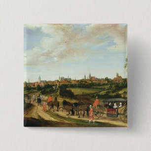 The Dutch Envoy Adriaan 2 Inch Square Button