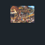 The Dutch Proverbs | Pieter Bruegel the Elder | Canvas Print<br><div class="desc">The Dutch Proverbs (also called Netherlandish Proverbs,  Flemish Proverbs,  The Blue Cloak or The Topsy Turvy World) is a 1559 oil-on-oak-panel painting by Pieter Bruegel the Elder</div>