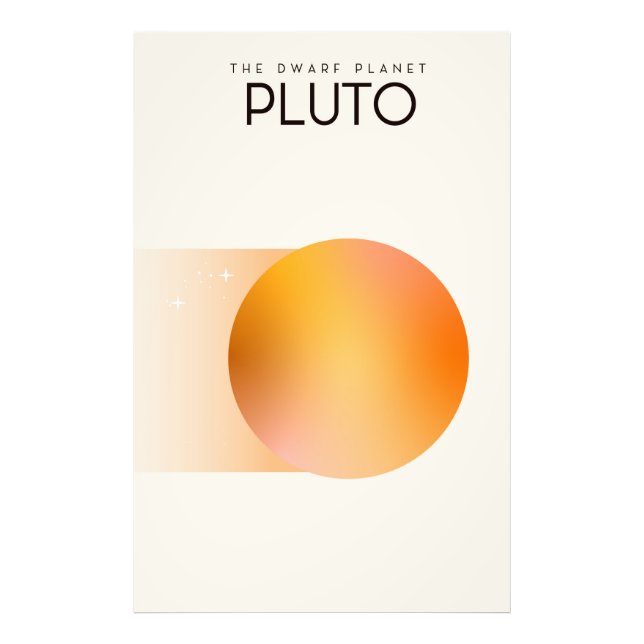 The dwarf planet Pluto Photo Print (Front)