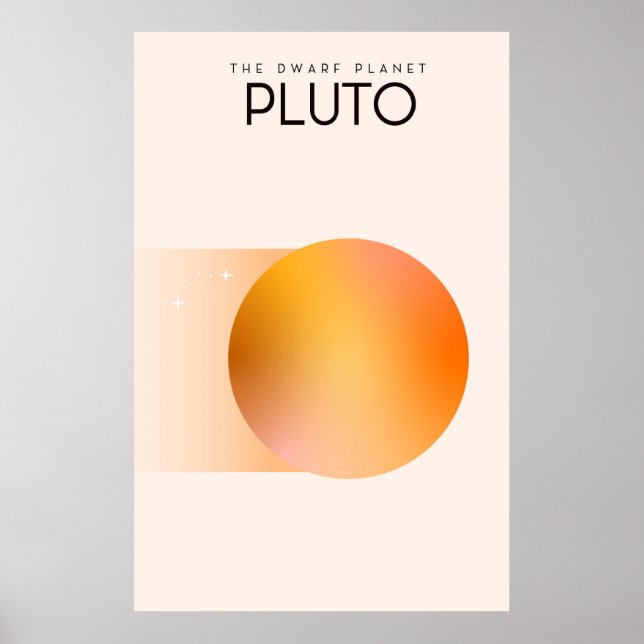 The dwarf planet Pluto Poster (Front)