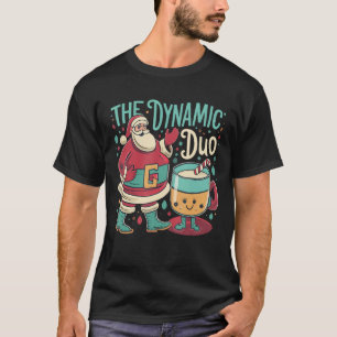 The Dynamic Duo Santa Claus Milk Egg Nog Christmas T-Shirt