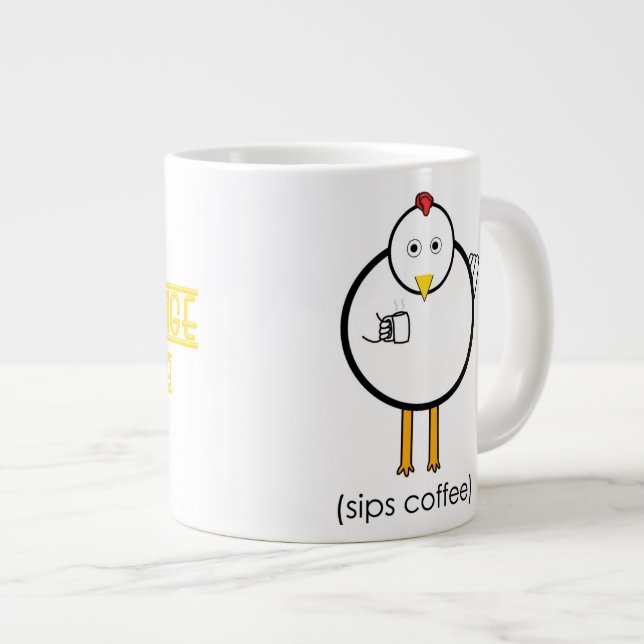 The Early Bird Club Jumbo Coffee Mug (Front Right)