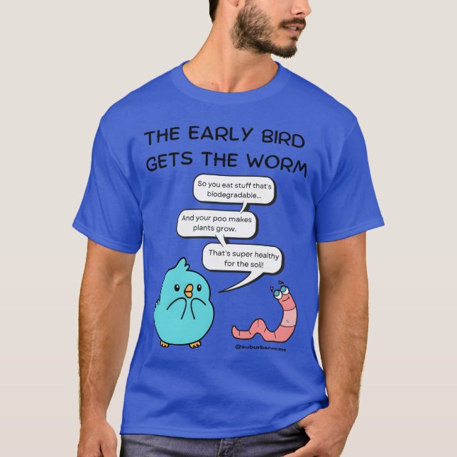 The Early Bird Getshe Worm boy T-Shirt (Front)