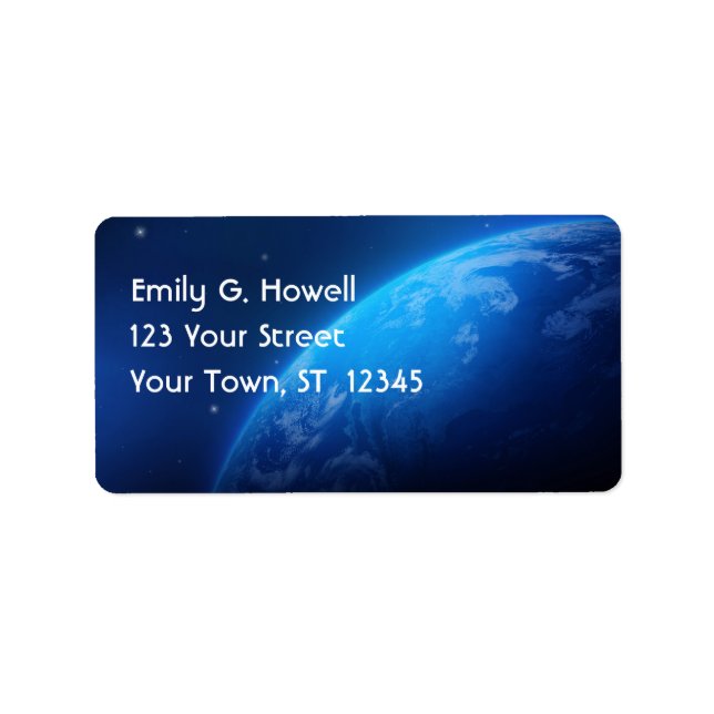 The Earth Avery Label (Front)