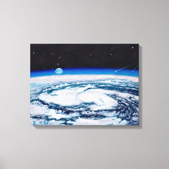 The Earth From a Spinning Height: Canvas Uncropped Print (Front)