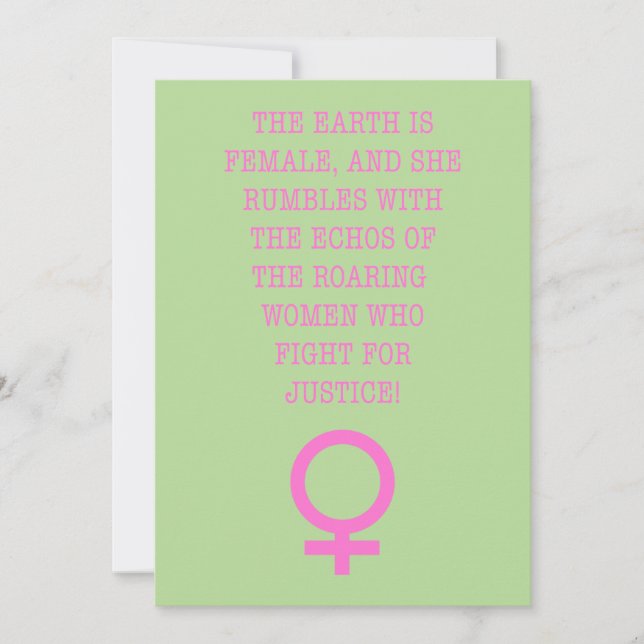 The Earth is Female (Front)