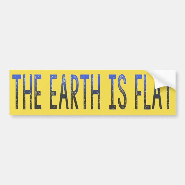 THE EARTH IS FLAT - great bumper sticker (Front)