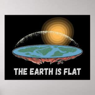 The Earth Is Flat Humorous Theory  Poster
