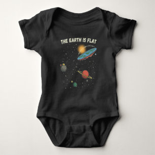 The Earth Is Flat Humourous Theory  Baby Bodysuit