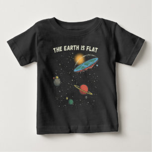 The Earth Is Flat Humourous Theory  Baby T-Shirt
