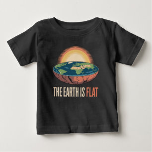 The Earth Is Flat Humourous Theory  Baby T-Shirt