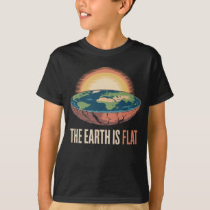 The Earth Is Flat Humourous Theory  T-Shirt