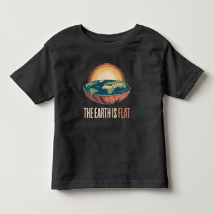 The Earth Is Flat Humourous Theory Toddler T-shirt
