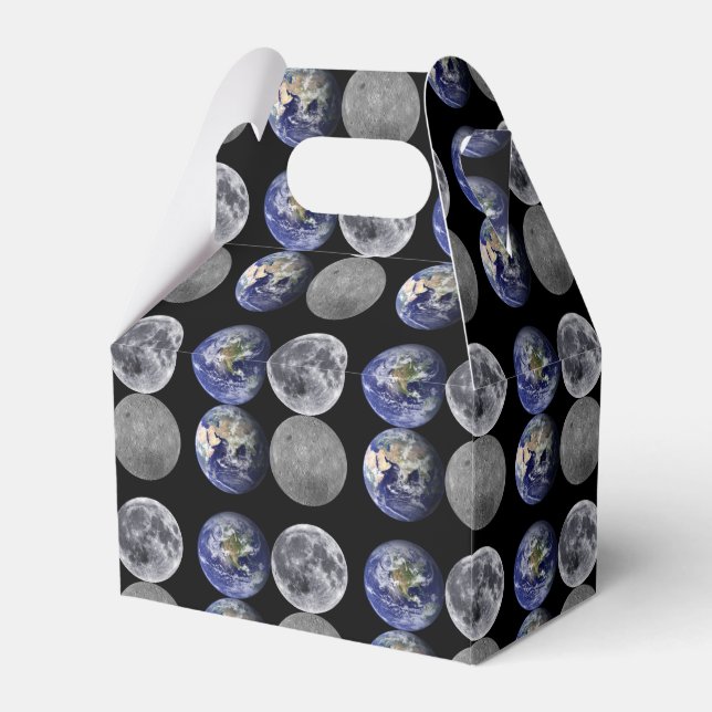 The Earth & Moon From Space Favor Box (Front Side)