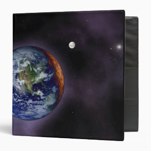 The Earth shown at the outer edges Binder