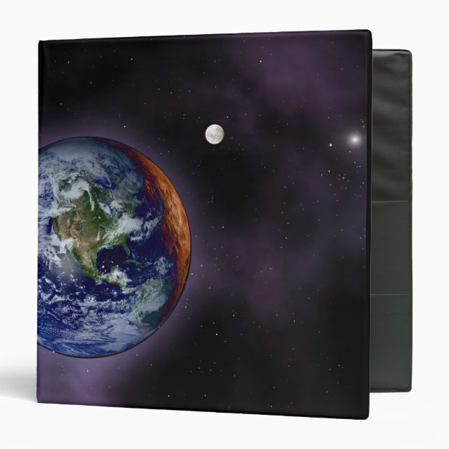 The Earth shown at the outer edges Binder (Front/Inside)
