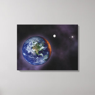 The Earth shown at the outer edges Canvas Print