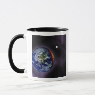 The Earth shown at the outer edges Mug