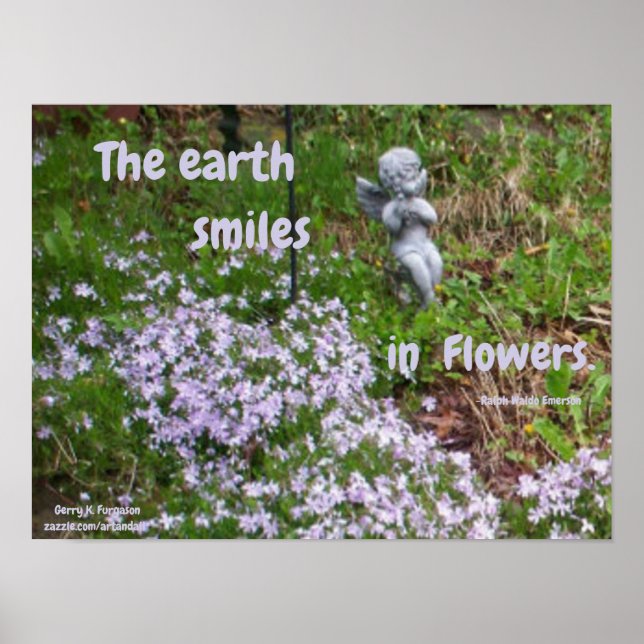 THE EARTH SMILES IN FLOWERS EMERSON POSTER (Front)