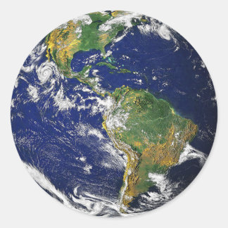 The Earth, South America Classic Round Sticker