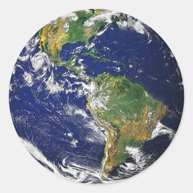 The Earth, South America Classic Round Sticker (Front)