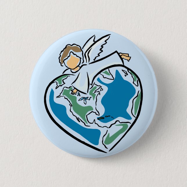 The Earth's Angel - 2 Inch Round Button (Front)