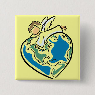 The Earth's Angel - 2 Inch Square Button