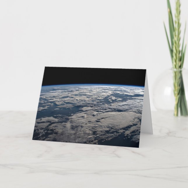 The Earth's Limb Above A Cloudy Western Australia. Card (Front)
